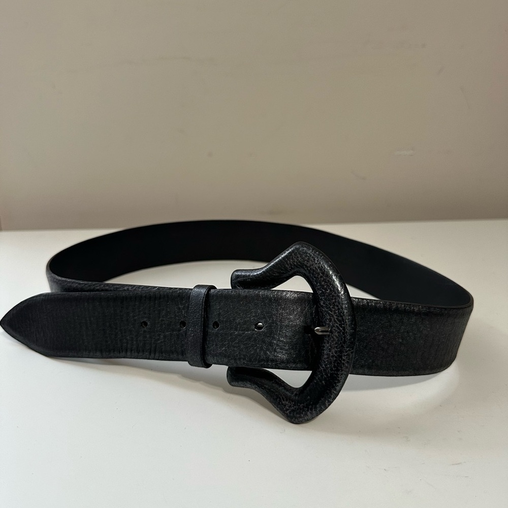 Orciani Black Leather Belt Women’s Size 80cm Made In Italy